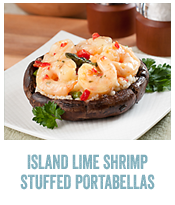 Island Lime Shrimp Stuffed Portabellas